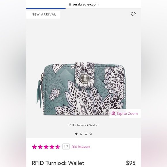 Vera Bradley computer tote and matching wallet - Picture 13 of 13